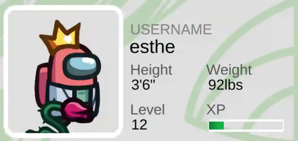 among us player card